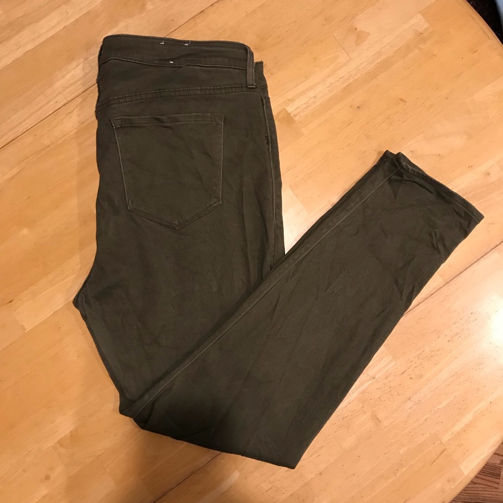 Old Navy mid-rise rockstar army green pants